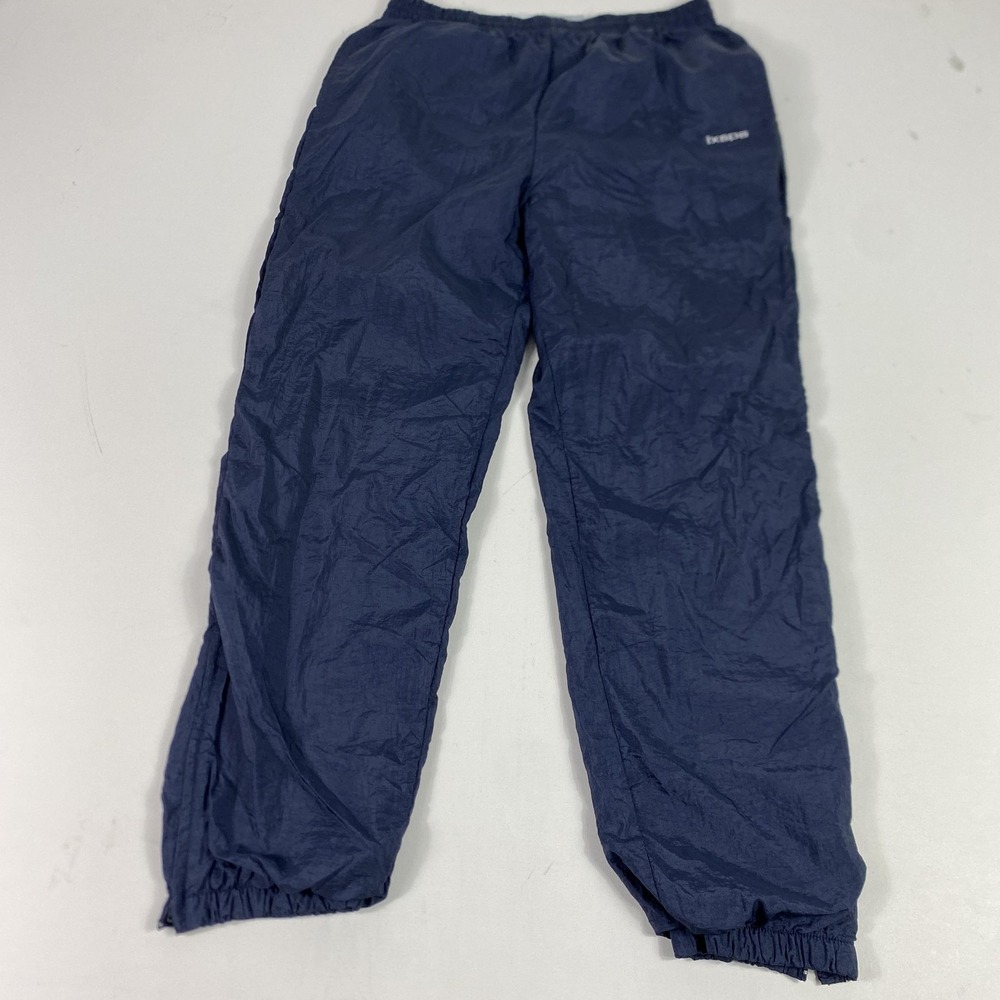 Vintage IXSPA Track Pants Mens Large Blue Nylon Lined Elastic Waist Golf Warm Up